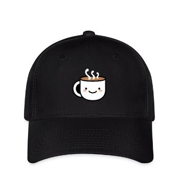 Humour petit chocolat chaud - Casquette Flexfit - noir - Devant