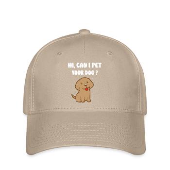 Can I Pet Your Dog - Flexfit Cap - Khaki - Vorne