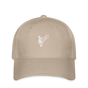 Clé de musique avec notes de musique - Casquette Flexfit - kaki - Devant