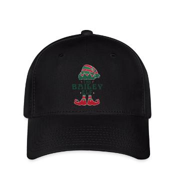 Der Bailey Elf Pyjama für lustige Weihnachtsfeiertage - Flexfit Cap - Schwarz - Vorne