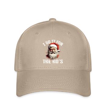 Christmas I Do It For The Ho's lustiger Spruch - Flexfit Cap - Khaki - Vorne