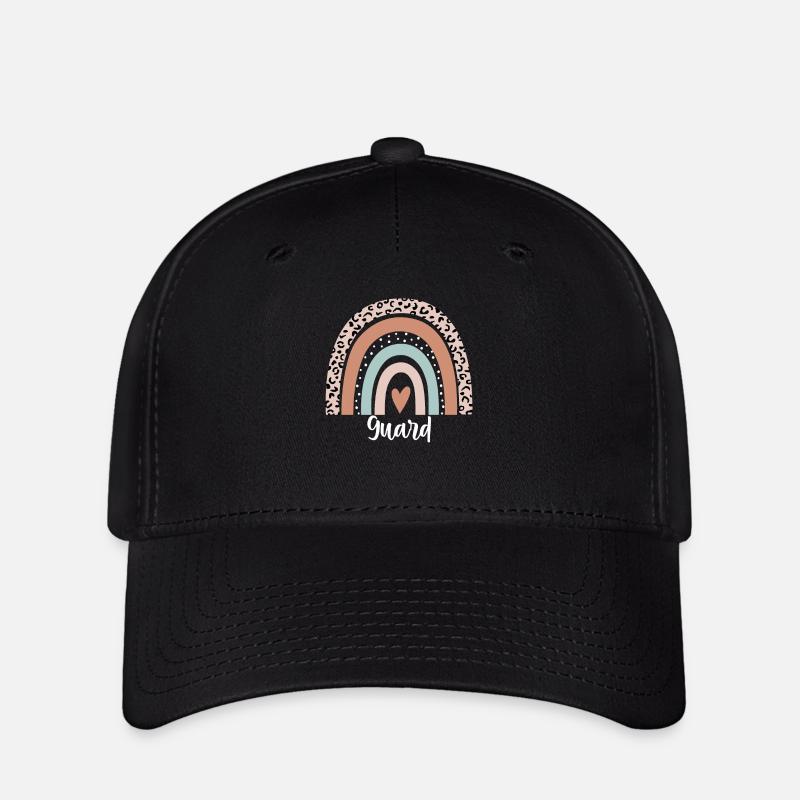 Garde arc-en-ciel léopard drôle garde appréciation - Casquette Flexfit - noir