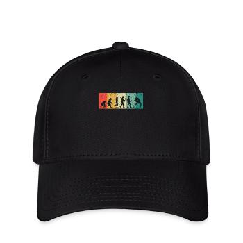 Tanzen Retro Tanzen Evolution des Menschen Tänzer - Flexfit Cap - Schwarz - Vorne