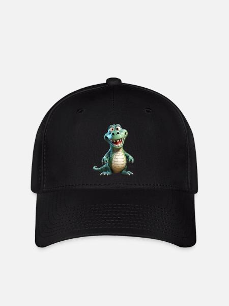 Ein lustiges Krokodil - Flexfit Cap - Schwarz