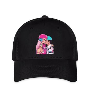 L’amour de l’anime est sans limite - Casquette Flexfit - noir - Devant