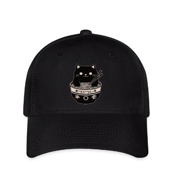 Ramen Powered Cat , classic - Flexfit Cap - black - Front