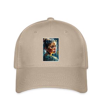 Abstrait Fille Triste Gens Malheureux - Casquette Flexfit - kaki - Devant