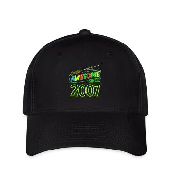 Laser Tag Birthday 16 Years Old Awesome Since 2007 - Flexfit Cap - Schwarz - Vorne