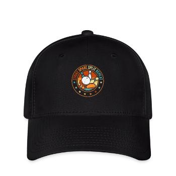 Bowling Oberteil - Strike Spare Split Repeat - Flexfit Cap - Schwarz - Vorne
