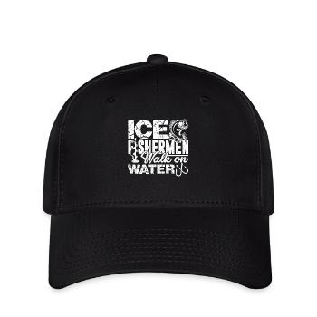 Ice Fishing Ice Fishermen Walk On Water - Flexfit Cap - black - Front