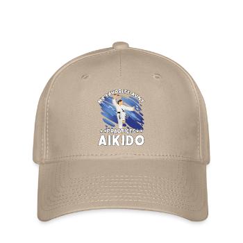 Meine Lieblingstante trainiert Aikido - Flexfit Cap - Khaki - Vorne