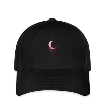 Lune avec astérisque ciel nocturne - Casquette Flexfit - noir - Devant