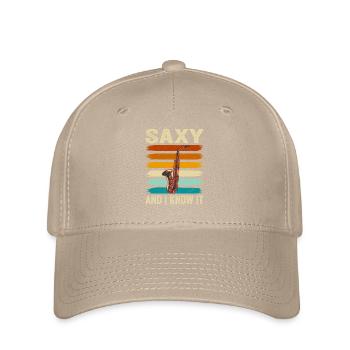 Funny Saxophonist - Saxy And I Know It - Flexfit Cap - khaki - Front