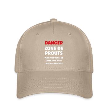 Danger zone de prout - Casquette Flexfit - kaki - Devant