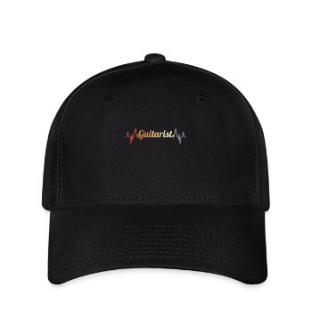 Vintage Gitarrist Pulsschlag - Flexfit Cap - Schwarz - Vorne