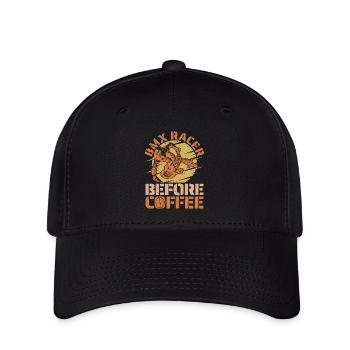 BMX Racer Before Coffee Bike Racing Coffee Lover - Flexfit Cap - black - Front