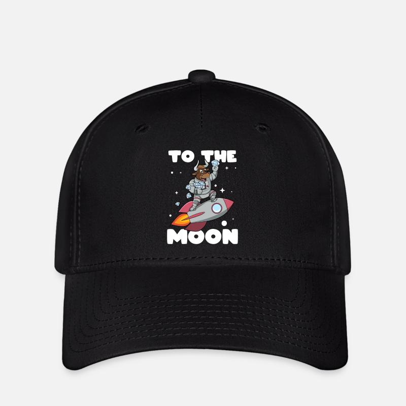 To the Moon -Design für Trader, BWL und Aktionäre - Flexfit Cap - Schwarz