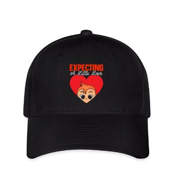 Ankündigung Schwangerschaft Valentinstag Baby - Flexfit Cap - Schwarz - Vorne