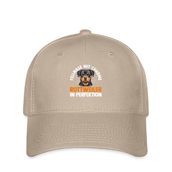 Hund Rottweiler - Flexfit Cap - Khaki - Vorne