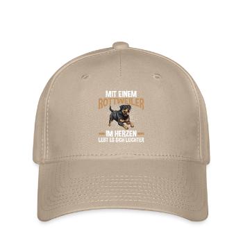 Hund Rottweiler - Flexfit Cap - Khaki - Vorne
