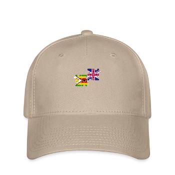 Zimbabwe Royaume-Uni Drapeau britannique Zimbabwéen - Casquette Flexfit - kaki - Devant