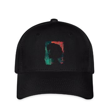 Femme Afro Afro Américaine Africaine Tête Rétro - Casquette Flexfit - noir - Devant