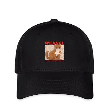 Belette souris belette mignon nain belette cadeau - Casquette Flexfit - noir - Devant