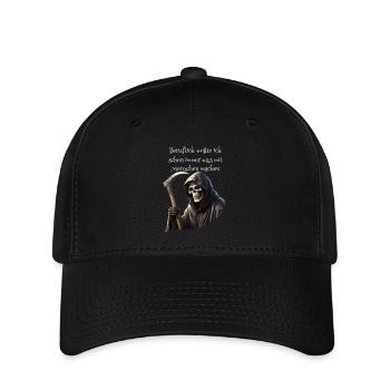 Beruflich wollte ich schon immer was mit Menschen - Flexfit Cap - Schwarz - Vorne