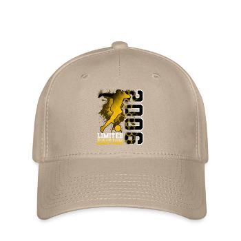 2006 Geburtsjahr Geburtstag Fußball - Flexfit Cap - Khaki - Vorne