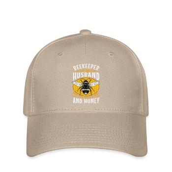 Funny Beekeeper Spruch - Gatte und Ehemann - Flexfit Cap - Khaki - Vorne