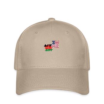 Malawi USA Vintage Flag American Malawian - Flexfit Cap - khaki - Front