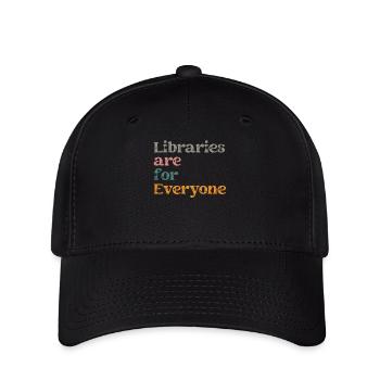 Libraries are for everyone to read - Flexfit Cap - black - Front