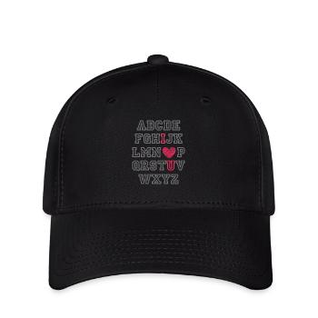 ABC... I Love U - Flexfit Cap - Schwarz - Vorne