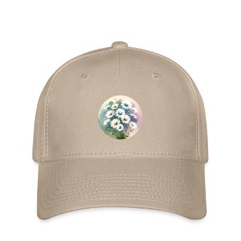 Gänseblümchen gezeichnet - Flexfit Cap - Khaki - Vorne