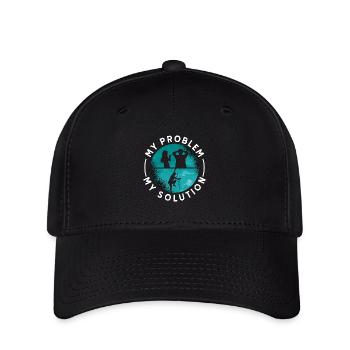 Escalade en salle Mon problème Mon pictogramme Papa Maman - Casquette Flexfit - noir - Devant