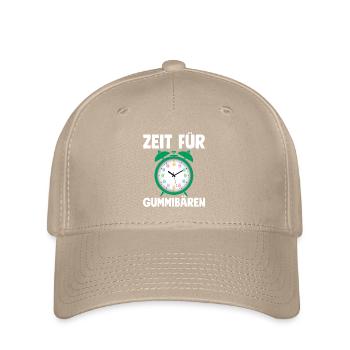 Zeit für Gummibären! Gummibär Uhr Süßigkeit - Flexfit Cap - Khaki - Vorne