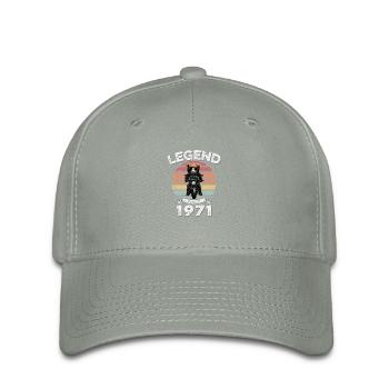 1971 Geburtstag Legend since sunset Teddy - Flexfit Cap - Grüngrau - Vorne