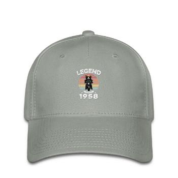 1958 Geburtstag Legend since sunset Teddy - Flexfit Cap - Grüngrau - Vorne
