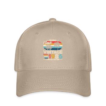 Vintage 1986: Retro Birthday Gift for Legends - Flexfit Cap - Khaki - Vorne