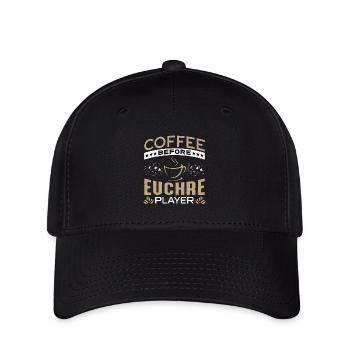Euchre Player Coffee Before Pinochle Coffee Lover - Flexfit Cap - black - Front