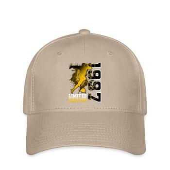 1997 Geburtsjahr Geburtstag Fußball - Flexfit Cap - Khaki - Vorne