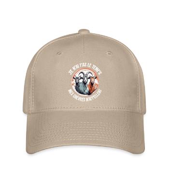 Je n'ai pas le temps, mes chèvres m'appellent - Casquette Flexfit - kaki - Devant