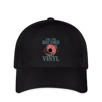 For The Record I Buy Vinyl Vintage Fan Turntables - Flexfit Cap - black - Front