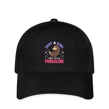 Juste une fille qui aime les pangolins Schuppentiere - Casquette Flexfit - noir - Devant
