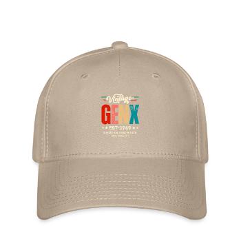 Gen X - Vintage-Retro-Stil - Flexfit Cap - Khaki - Vorne