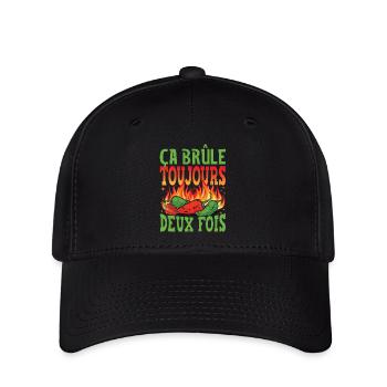 Il brûle toujours deux fois - Sauce piquante Chili Cook - Casquette Flexfit - noir - Devant