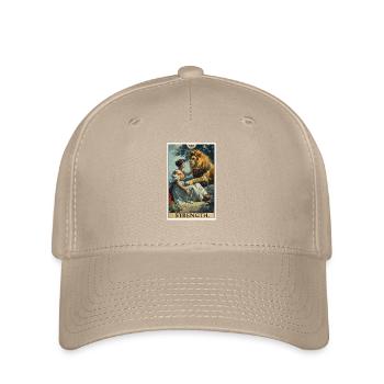 Tarotkarten Tarotkarte Strength Kraft - Flexfit Cap - Khaki - Vorne