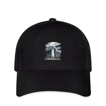 Sturmbändiger Leuchtturm Gewitter Kraftvoll - Flexfit Cap - Schwarz - Vorne