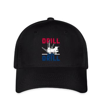 Drill Baby Drill Oilfield Worker Oil Rig - Flexfit Cap - black - Front