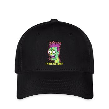 Cartoon-Zombie: Die weinerliche Mimose - Flexfit Cap - Schwarz - Vorne